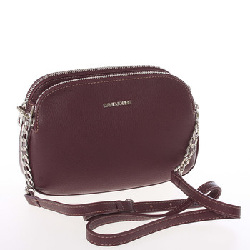 Jedinečná crossbody kabelka vínová - David Jones Isis