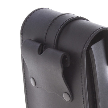 Pánská černá kožená kapsa na opasek - Greisi Gerr