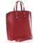 Červená kožená kabelka do ruky - ItalY Sydney