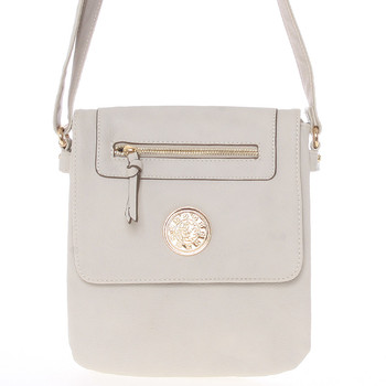 Módní dámská crossbody kabelka krémově šedá - David Jones Azarrine