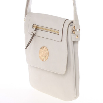 Módní dámská crossbody kabelka krémově šedá - David Jones Azarrine