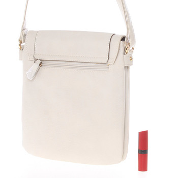 Módní dámská crossbody kabelka krémově šedá - David Jones Azarrine