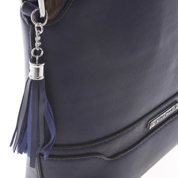 Elegantní tmavě modrá crossbody kabelka s přívěskem - Silvia Rosa Kait