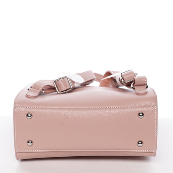Dámský pevný moderní batoh růžový - David Jones Leandros