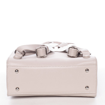 Dámský pevný moderní batoh tmavě béžový - David Jones Leandros