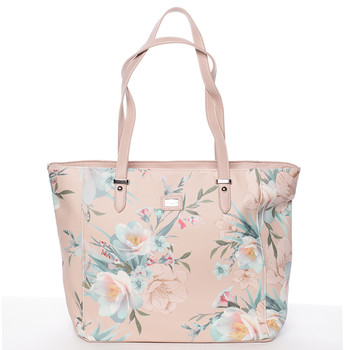 Moderní květinová kabelka přes rameno růžová - David Jones Kimora