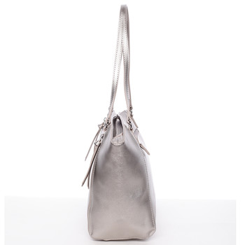 Luxusní dámská kabelka přes rameno stříbrná - David Jones Lenore