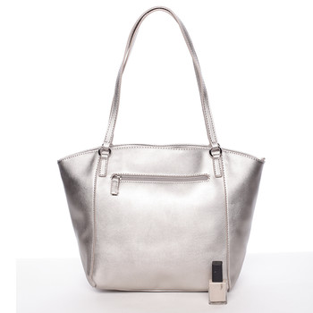 Luxusní dámská kabelka přes rameno stříbrná - David Jones Lenore