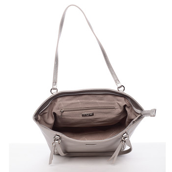 Luxusní dámská kabelka přes rameno stříbrná - David Jones Lenore