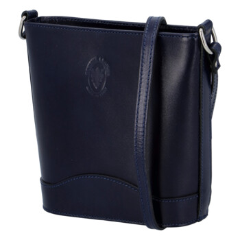 Dámská kožená crossbody kabelka černá - Delami Sariel