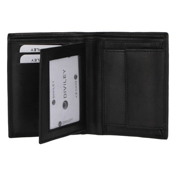 Pánská kožená peněženka černá - Diviley 1023MH