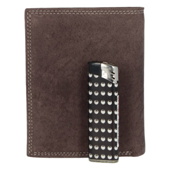 Pánská kožená peněženka hnědá - Wild Piotr