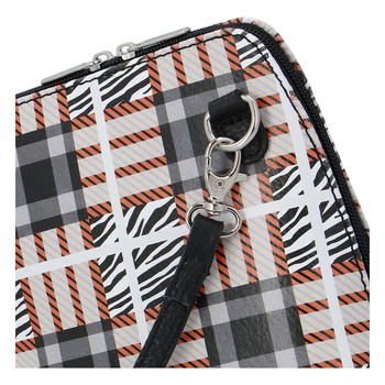Dámská kožená crossbody kabelka kostkovaná - ItalY Hannah