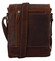 Pánská kožená crossbody taška hnědá - Greenwood Justwant