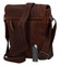 Pánská kožená crossbody taška hnědá - Greenwood Justwant