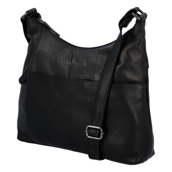 Dámská kožená kabelka přes rameno černá - Greenwood Ammi