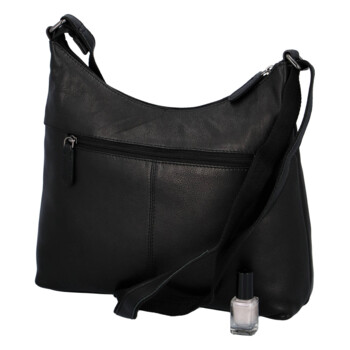 Dámská kožená kabelka přes rameno černá - Greenwood Ammi