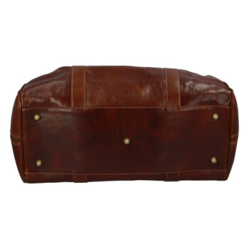 Cestovní kožená taška hnědá - Delami Vera Pelle Equado