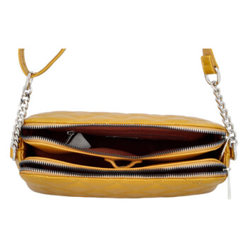 Dámská crossbody kabelka žlutá - David Jones Sunny