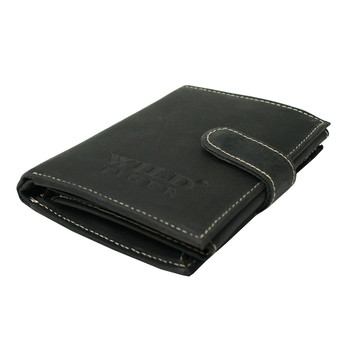 Pánská kožená peněženka černá - WILD Homer