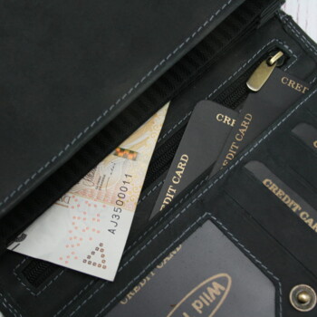 Dámská kožená peněženka černá - Wild Jadrrien