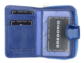 Dámská kožená peněženka modrá - Gregorio Dorianna
