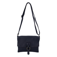 Dámská kožená crossbody kabelka tmavě modrá - ItalY Eama