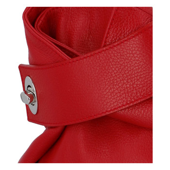 Dámský kožený batůžek červený - ItalY Vazky