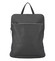 Dámský kožený batůžek kabelka tmavě šedý - ItalY Houtel