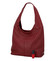 Dámská kožená kabelka přes rameno tmavě červená - ItalY SkyFull