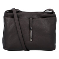 Dámská kožená crossbody kabelka tmavě hnědá - Delami Vera Pelle Eneta