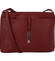 Dámská kožená crossbody kabelka tmavě červená - ItalY Eneta