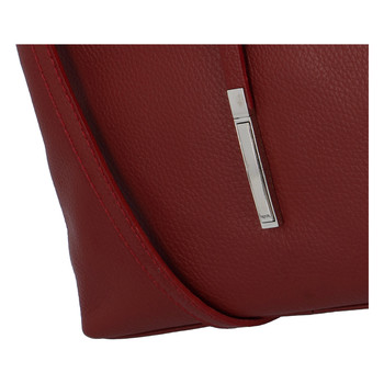 Dámská kožená crossbody kabelka tmavě červená - ItalY Eneta