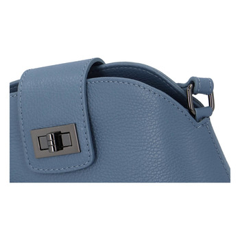 Dámská kožená crossbody kabelka bledě modrá - ItalY Brokylon