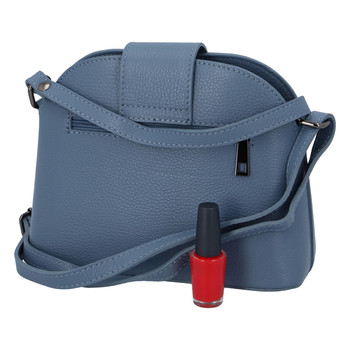 Dámská kožená crossbody kabelka bledě modrá - ItalY Brokylon
