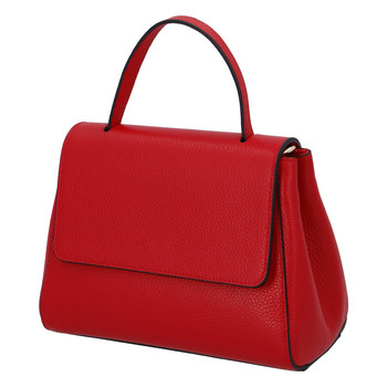 Dámská kožená kabelka do ruky červená - ItalY Fatismy