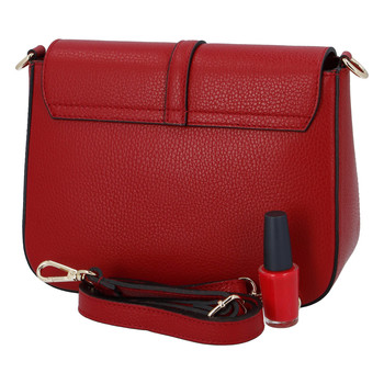Dámská kožená crossbody kabelka tmavě červená - ItalY Neul