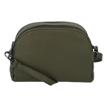 Dámská kožená crossbody kabelka khaki - ItalY Dimba