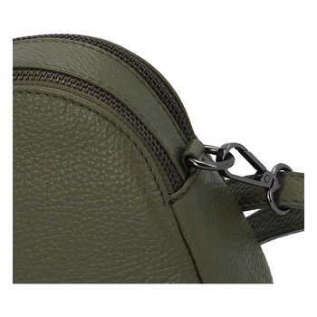 Dámská kožená crossbody kabelka khaki - ItalY Dimba