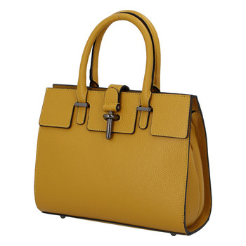 Luxusní dámská kabelka tmavě žlutá - ItalY Spolicy