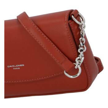 Dámská crossbody kabelka cihlově červená - David Jones Tallma