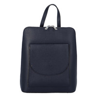Dámský kožený batůžek kabelka tmavě modrý - ItalY Septends
