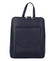 Dámský kožený batůžek kabelka tmavě modrý - ItalY Septends