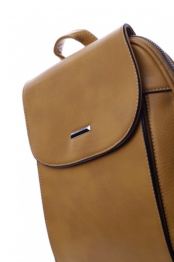 Dámský městský batoh kabelka tmavě žlutý - Silvia Rosa Polan