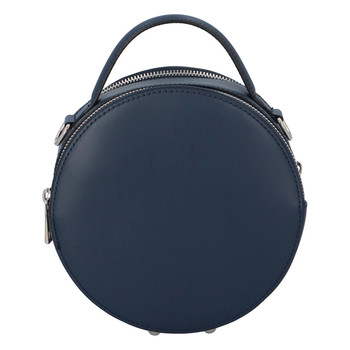 Malá tmavě modrá elegantní dámská kožená kabelka - ItalY Husna