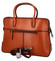 Luxusní kožená dámská business kabelka světle hnědá - Katana Floppy