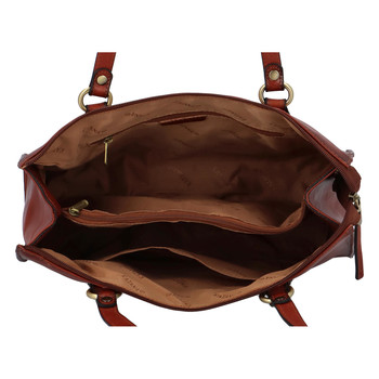 Dámská kožená kabelka přes rameno hnědá - Katana Frankye