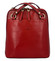 Dámský kožený batoh kabelka tmavě červený - Katana Elinney