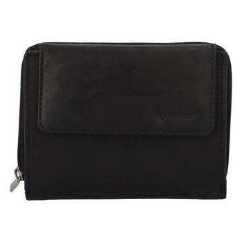 Dámská rozkládací kožená peněženka černá - Diviley M4200