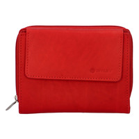 Dámská rozkládací kožená peněženka červená - Diviley M4200
